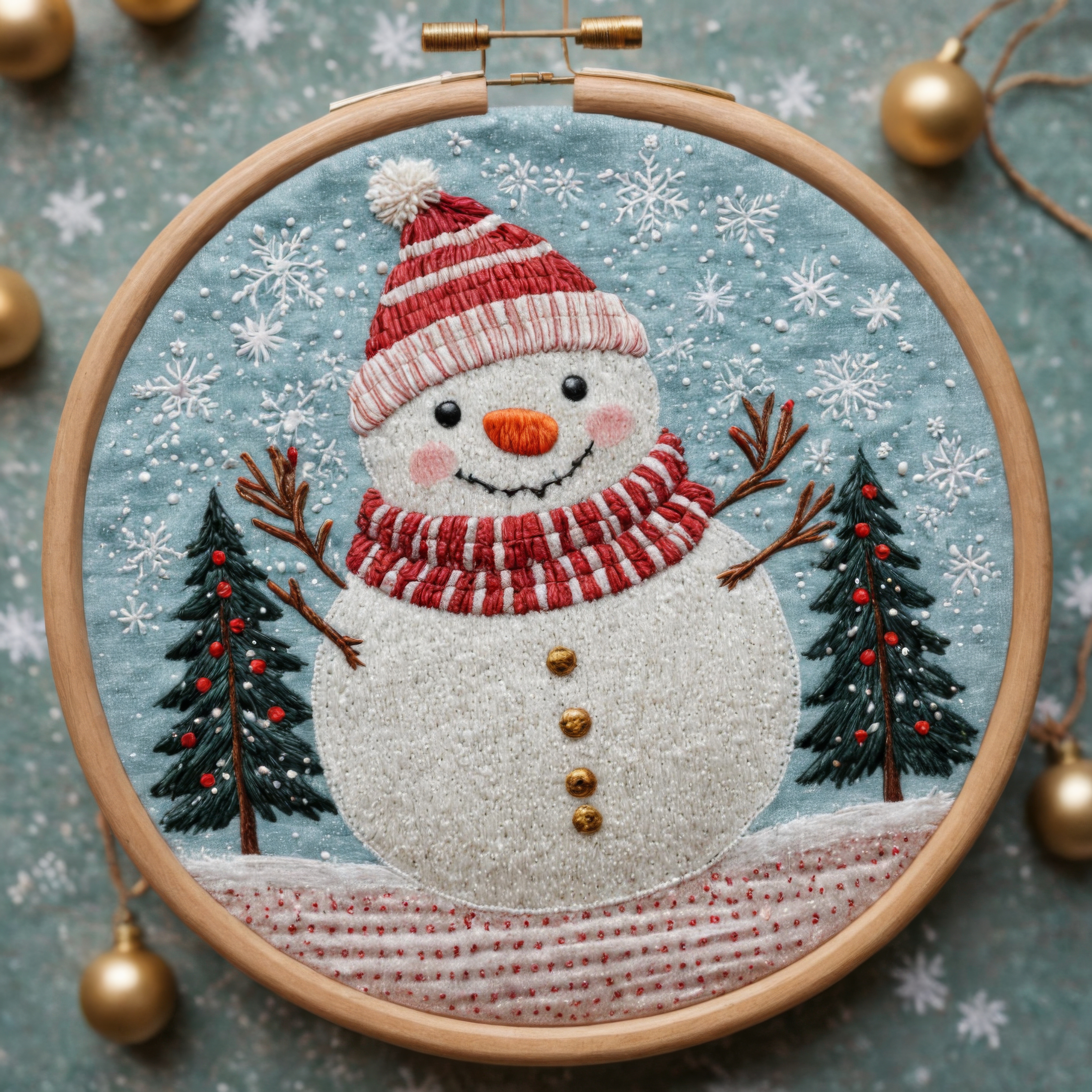 Snowman Embroidery