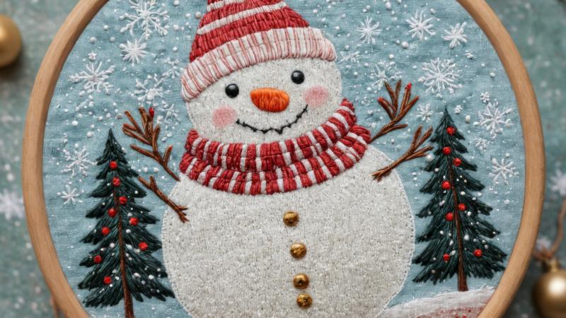 Snowman Embroidery