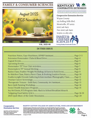 FCS August Cover Page